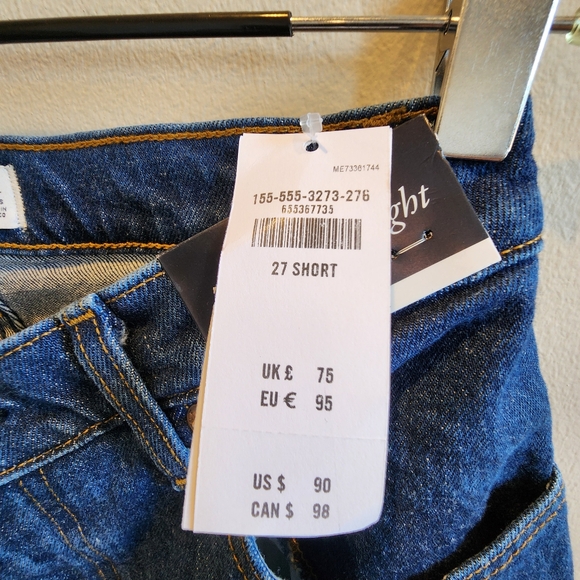 Abercrombie The 90's Straight denim SZ 27 4S Medium dark wash ultra high rise - Picture 8 of 8